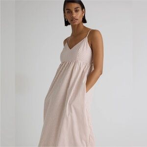 Quince Midi Dress in Terracotta Stripe